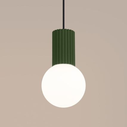 Chandelier on a string HALO 1xG9/8W/230V d. 12 cm green