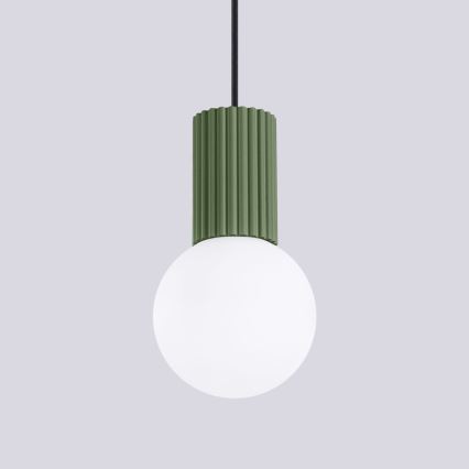 Chandelier on a string HALO 1xG9/8W/230V d. 12 cm green