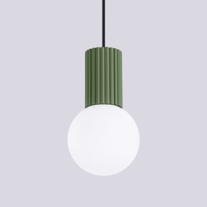 Chandelier on a string HALO 1xG9/8W/230V d. 12 cm green