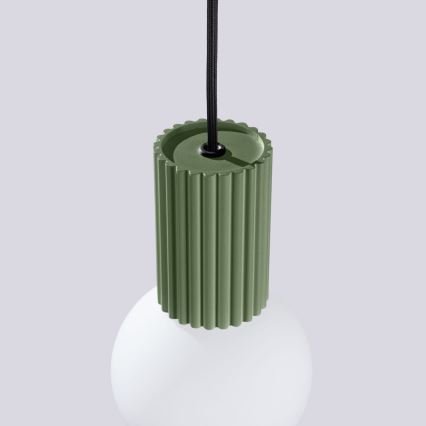 Chandelier on a string HALO 1xG9/8W/230V d. 12 cm green