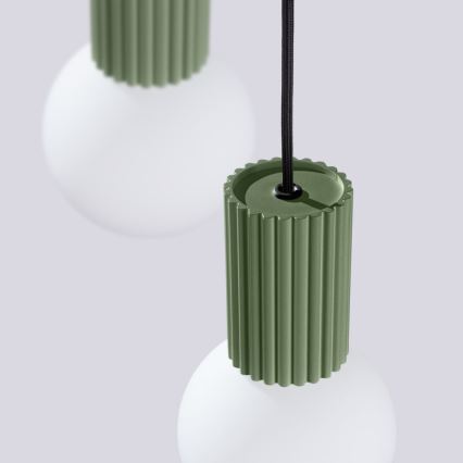 Chandelier on a string HALO 3xG9/8W/230V d. 25 cm green