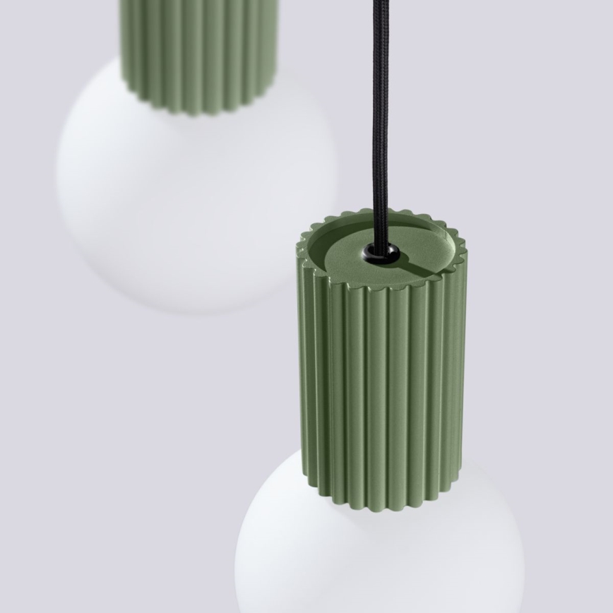 Chandelier on a string HALO 3xG9/8W/230V d. 25 cm green