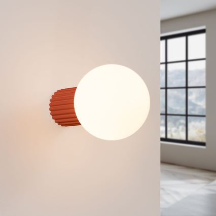 Bathroom wall light HALO 1xG9/8W/230V d. 12 cm IP44 orange