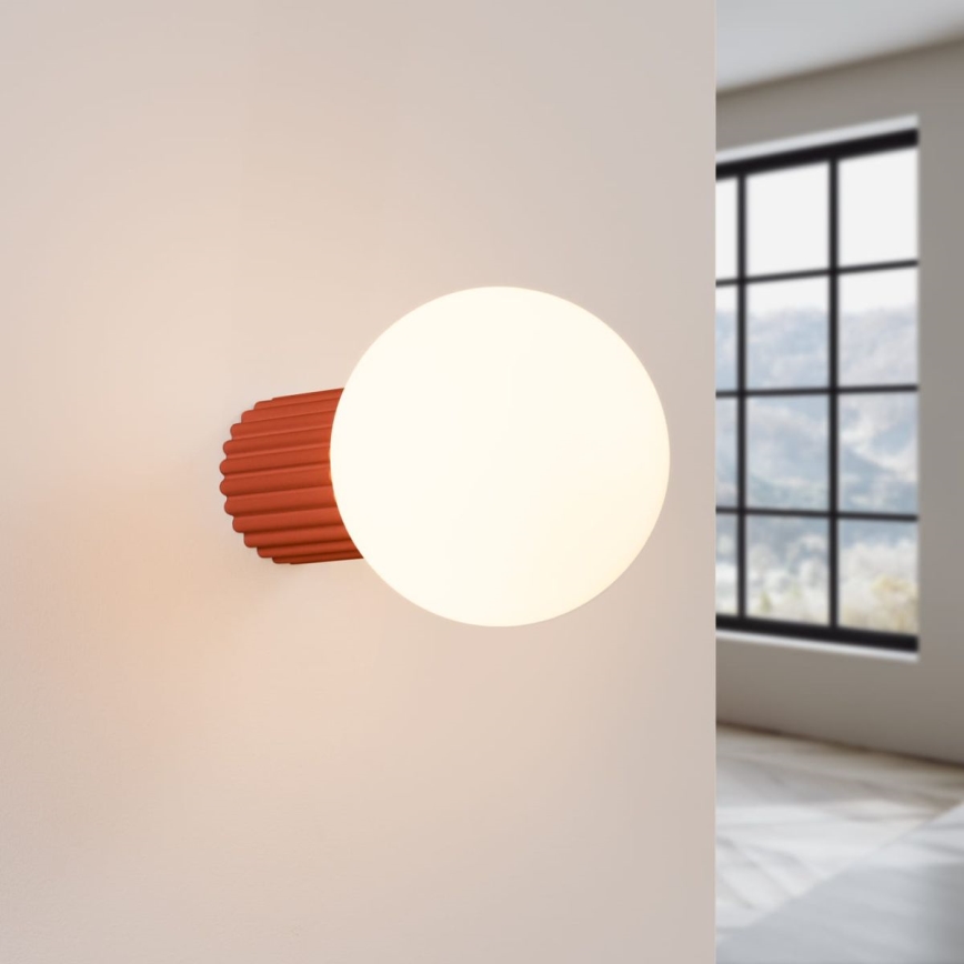 Bathroom wall light HALO 1xG9/8W/230V d. 12 cm IP44 orange