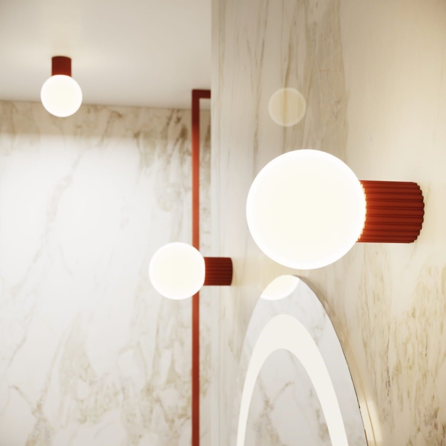 Bathroom wall light HALO 1xG9/8W/230V d. 12 cm IP44 orange
