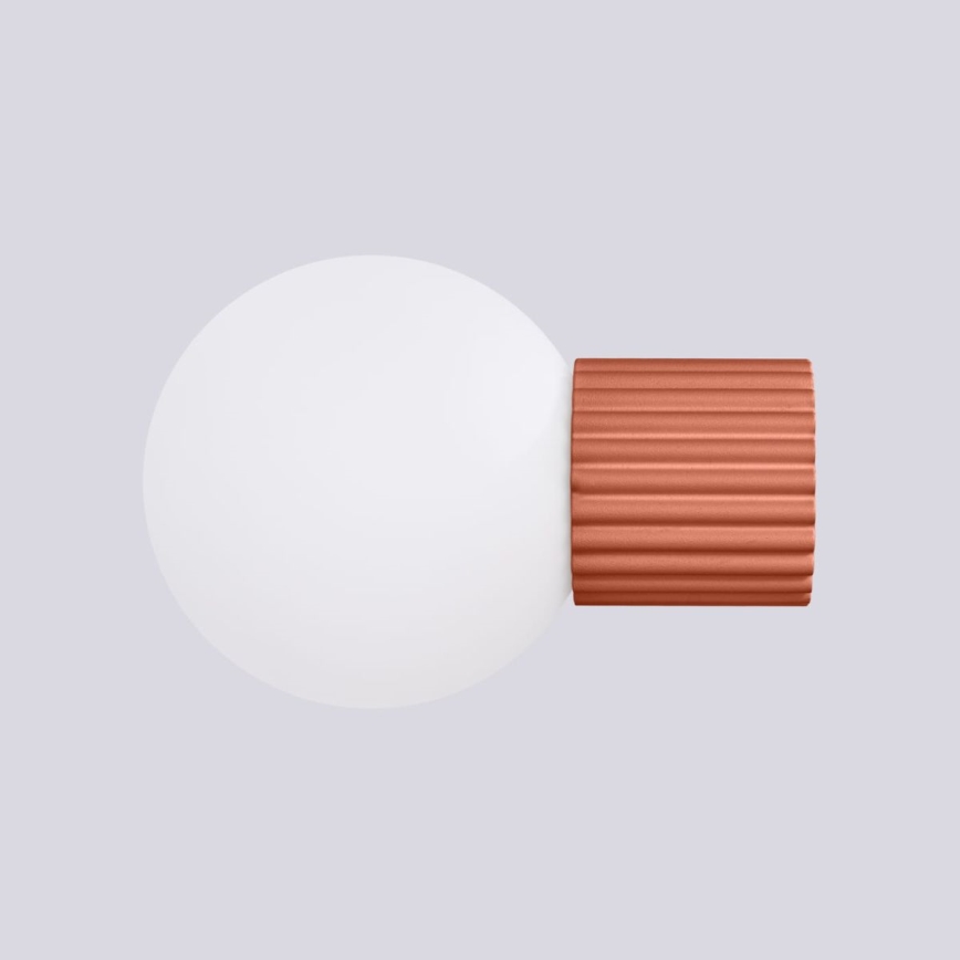 Bathroom wall light HALO 1xG9/8W/230V d. 12 cm IP44 orange