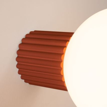 Bathroom wall light HALO 1xG9/8W/230V d. 12 cm IP44 orange