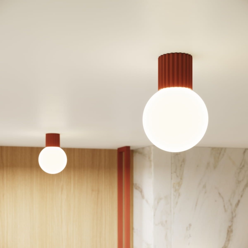 Bathroom ceiling light HALO 1xG9/8W/230V d. 12 cm IP44 orange