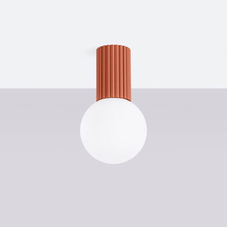 Bathroom ceiling light HALO 1xG9/8W/230V d. 12 cm IP44 orange