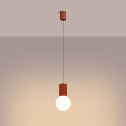 Chandelier on a string HALO 1xG9/8W/230V d. 12 cm orange