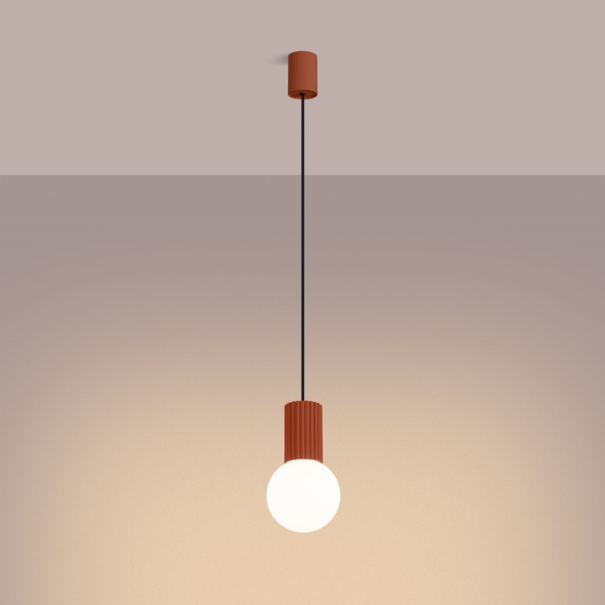 Chandelier on a string HALO 1xG9/8W/230V d. 12 cm orange