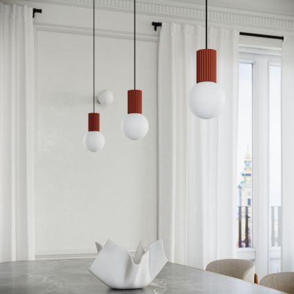 Chandelier on a string HALO 1xG9/8W/230V d. 12 cm orange
