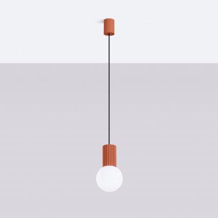 Chandelier on a string HALO 1xG9/8W/230V d. 12 cm orange