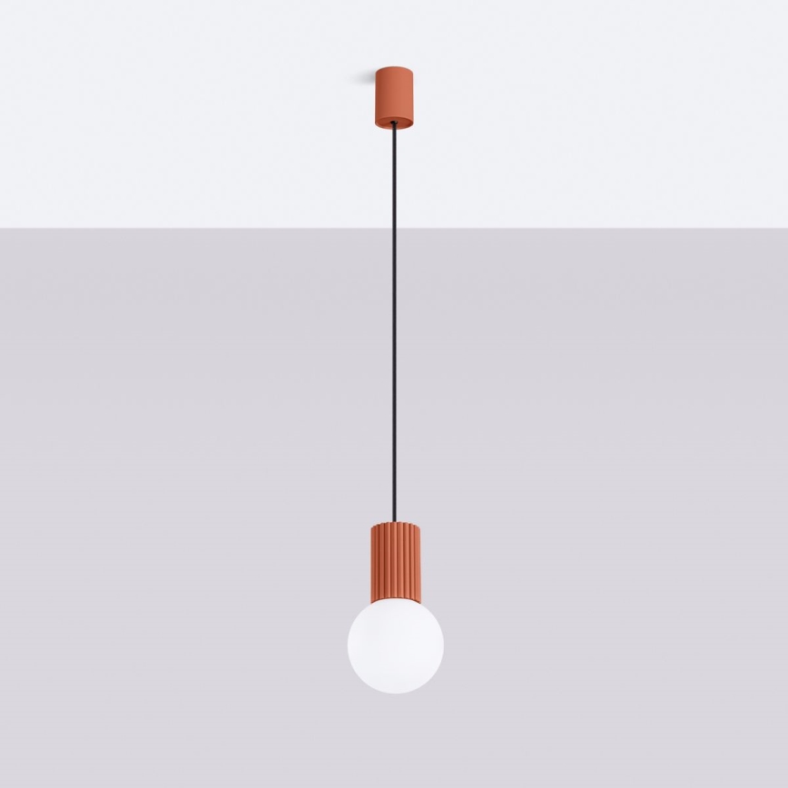 Chandelier on a string HALO 1xG9/8W/230V d. 12 cm orange