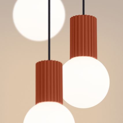 Chandelier on a string HALO 3xG9/8W/230V d. 25 cm orange