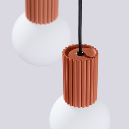 Chandelier on a string HALO 3xG9/8W/230V d. 25 cm orange