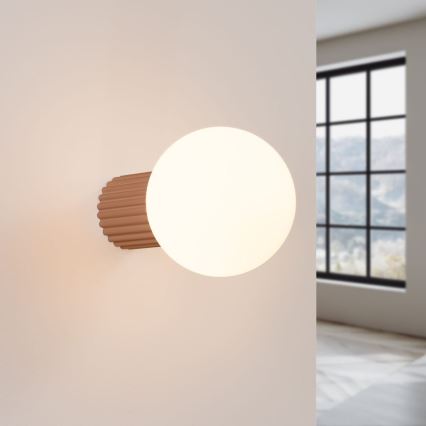 Bathroom wall light HALO 1xG9/8W/230V d. 12 cm IP44 brown