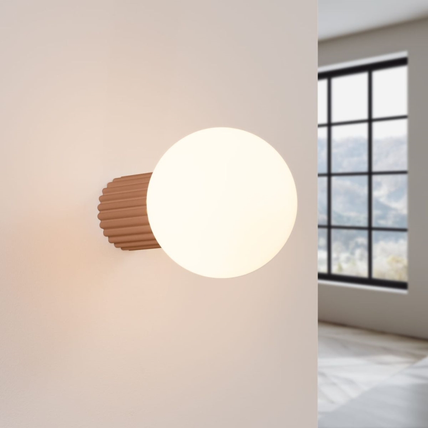 Bathroom wall light HALO 1xG9/8W/230V d. 12 cm IP44 brown