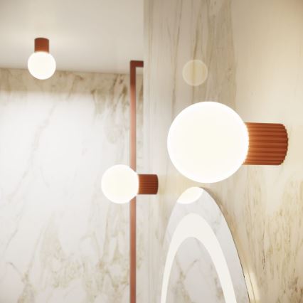 Bathroom wall light HALO 1xG9/8W/230V d. 12 cm IP44 brown