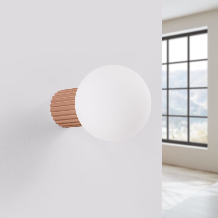 Bathroom wall light HALO 1xG9/8W/230V d. 12 cm IP44 brown