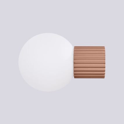 Bathroom wall light HALO 1xG9/8W/230V d. 12 cm IP44 brown