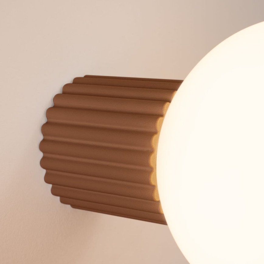 Bathroom wall light HALO 1xG9/8W/230V d. 12 cm IP44 brown