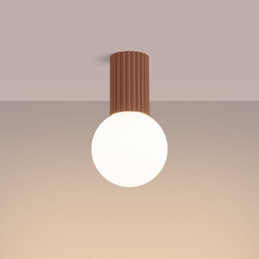 Bathroom ceiling light HALO 1xG9/8W/230V d. 12 cm IP44 brown