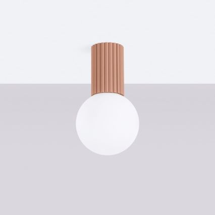 Bathroom ceiling light HALO 1xG9/8W/230V d. 12 cm IP44 brown