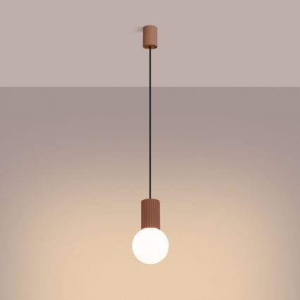 Chandelier on a string HALO 1xG9/8W/230V d. 12 cm brown