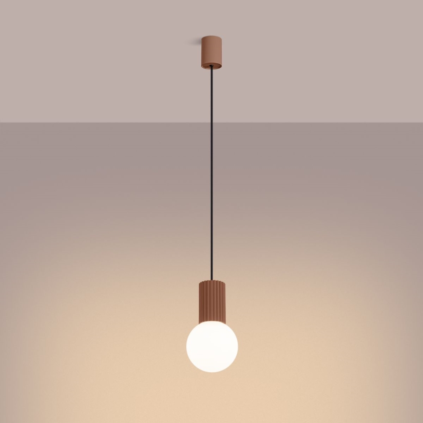 Chandelier on a string HALO 1xG9/8W/230V d. 12 cm brown