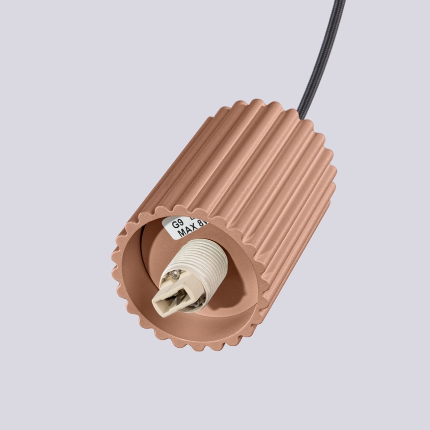 Chandelier on a string HALO 1xG9/8W/230V d. 12 cm brown