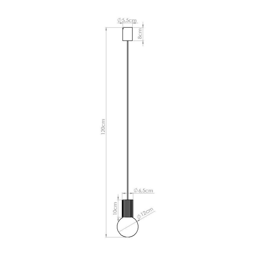 Chandelier on a string HALO 1xG9/8W/230V d. 12 cm brown