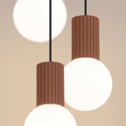 Chandelier on a string HALO 3xG9/8W/230V d. 25 cm brown