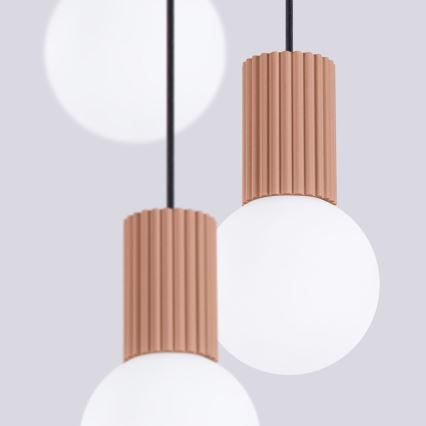 Chandelier on a string HALO 3xG9/8W/230V d. 25 cm brown