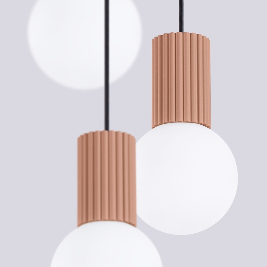 Chandelier on a string HALO 3xG9/8W/230V d. 25 cm brown