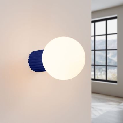 Bathroom wall light HALO 1xG9/8W/230V d. 12 cm IP44 blue
