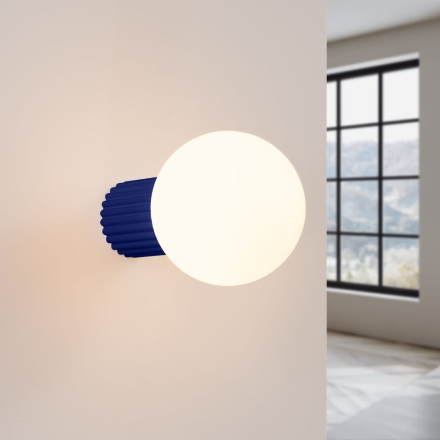 Bathroom wall light HALO 1xG9/8W/230V d. 12 cm IP44 blue