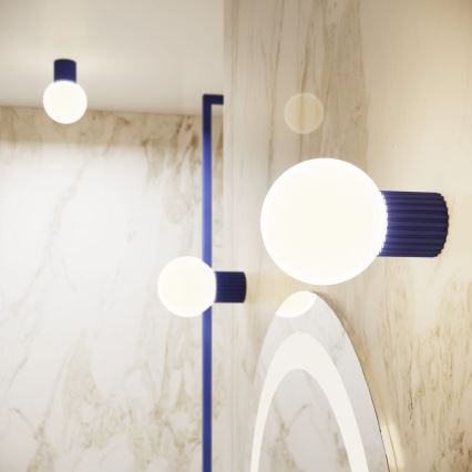 Bathroom wall light HALO 1xG9/8W/230V d. 12 cm IP44 blue
