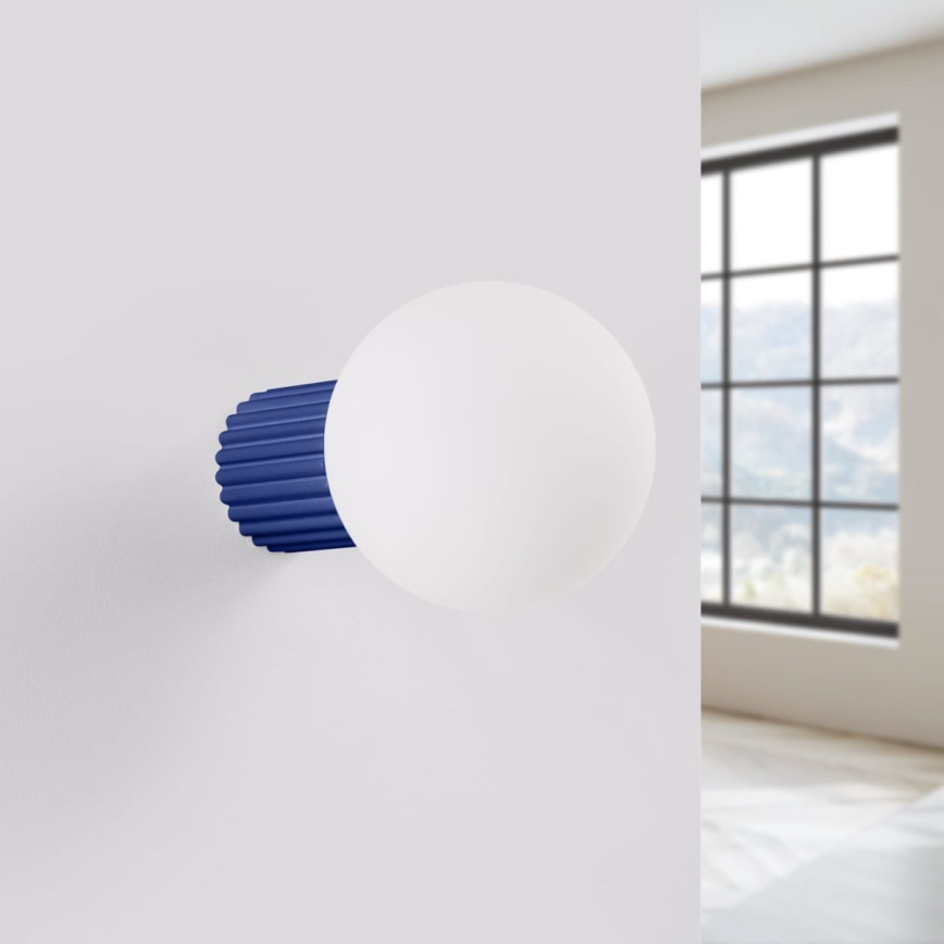 Bathroom wall light HALO 1xG9/8W/230V d. 12 cm IP44 blue
