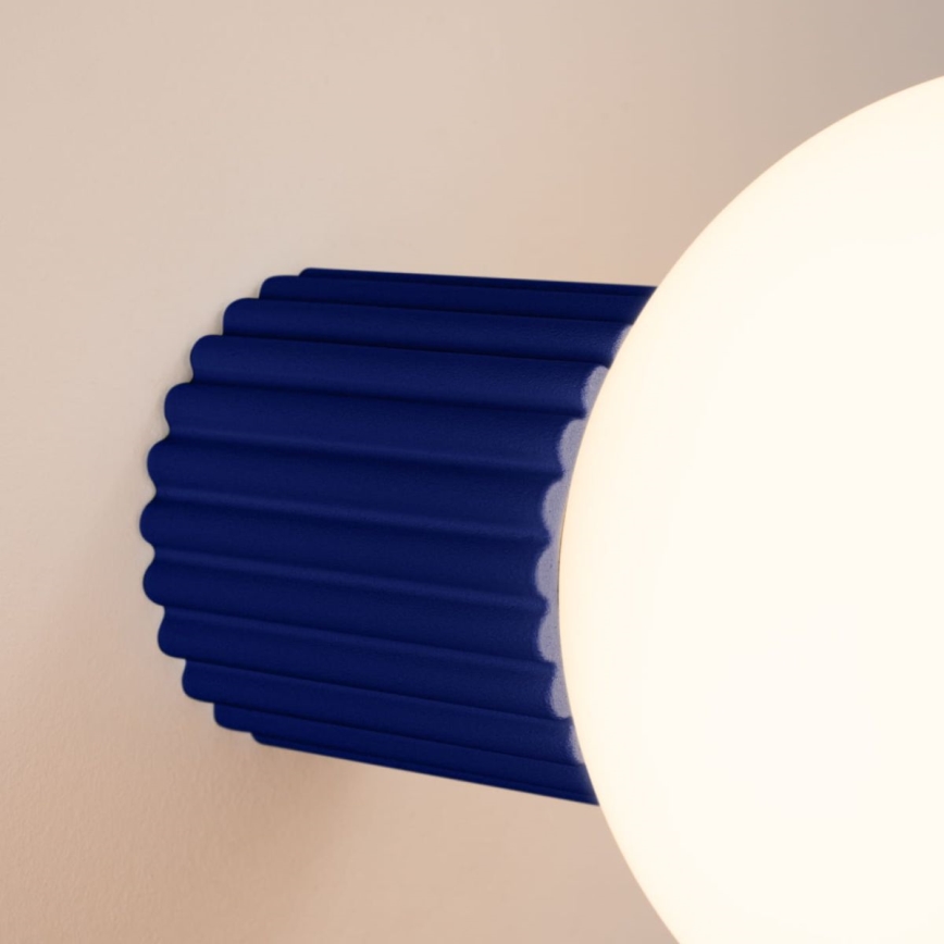 Bathroom wall light HALO 1xG9/8W/230V d. 12 cm IP44 blue