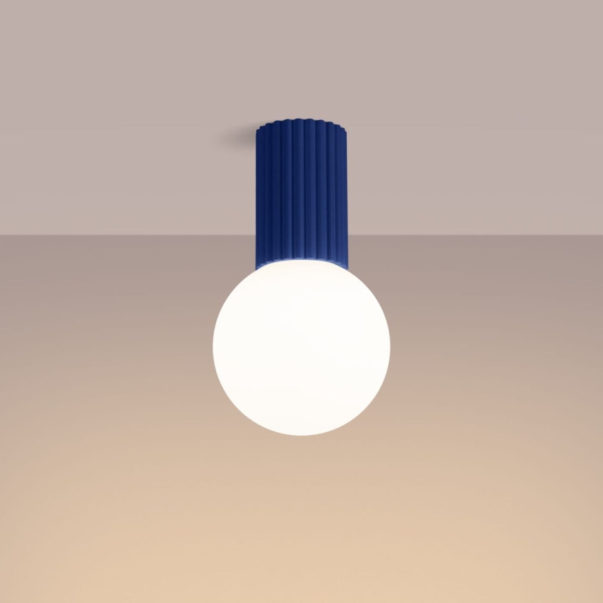 Bathroom ceiling light HALO 1xG9/8W/230V d. 12 cm IP44 blue