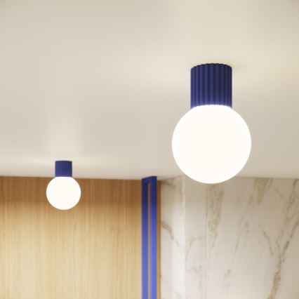 Bathroom ceiling light HALO 1xG9/8W/230V d. 12 cm IP44 blue