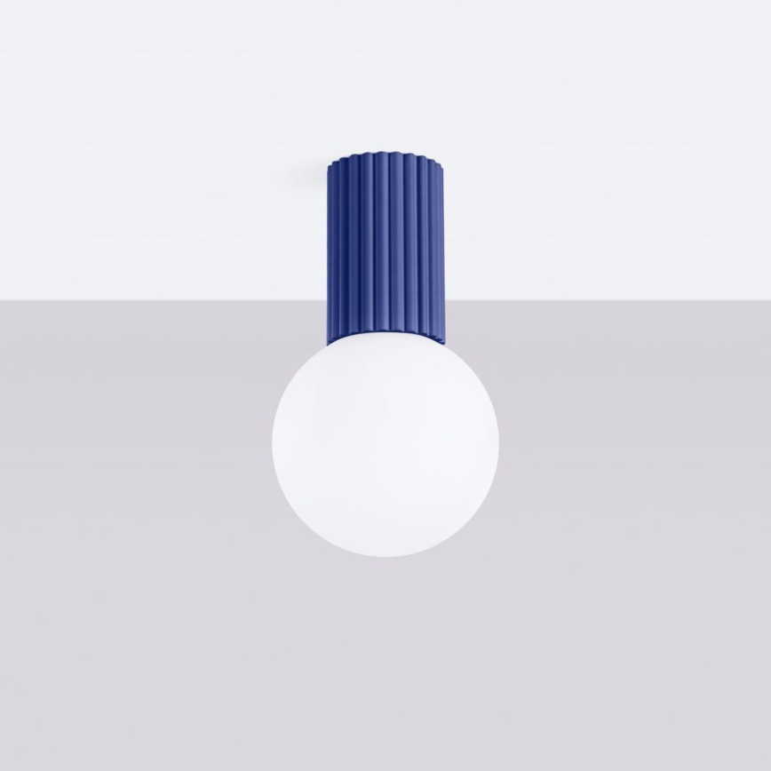 Bathroom ceiling light HALO 1xG9/8W/230V d. 12 cm IP44 blue