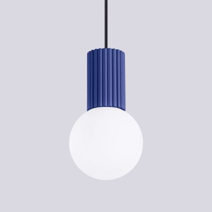 Chandelier on a string HALO 1xG9/8W/230V d. 12 cm blue