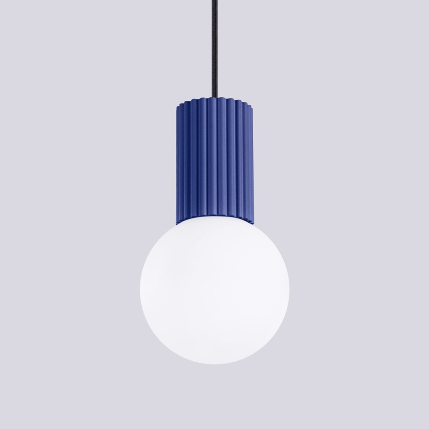 Chandelier on a string HALO 1xG9/8W/230V d. 12 cm blue