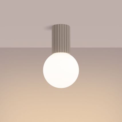 Bathroom ceiling light HALO 1xG9/8W/230V d. 12 cm IP44 beige