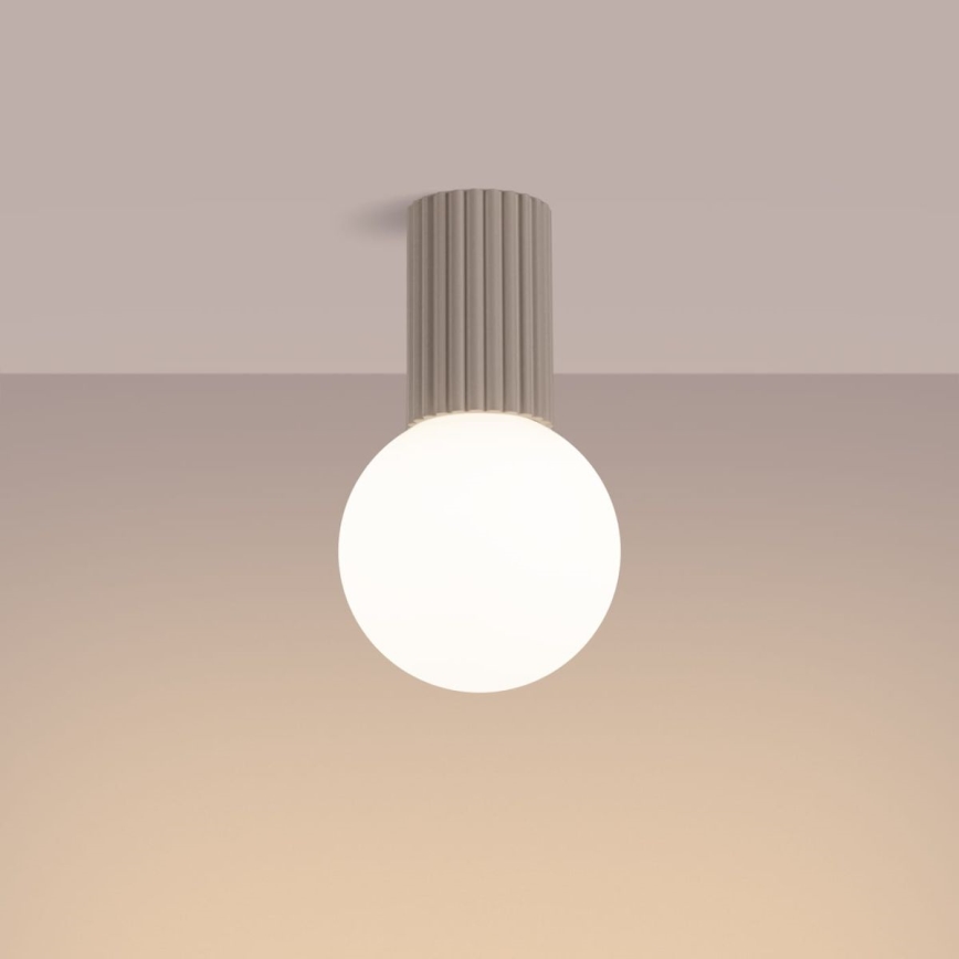 Bathroom ceiling light HALO 1xG9/8W/230V d. 12 cm IP44 beige