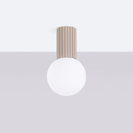 Bathroom ceiling light HALO 1xG9/8W/230V d. 12 cm IP44 beige