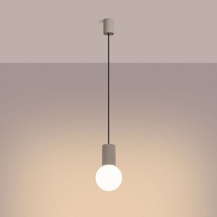 Chandelier on a string HALO 1xG9/8W/230V d. 12 cm beige