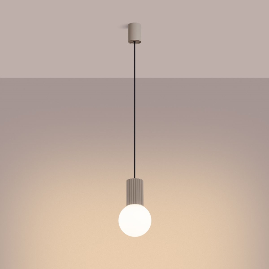 Chandelier on a string HALO 1xG9/8W/230V d. 12 cm beige